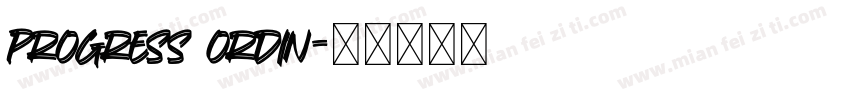 progress ordin字体转换